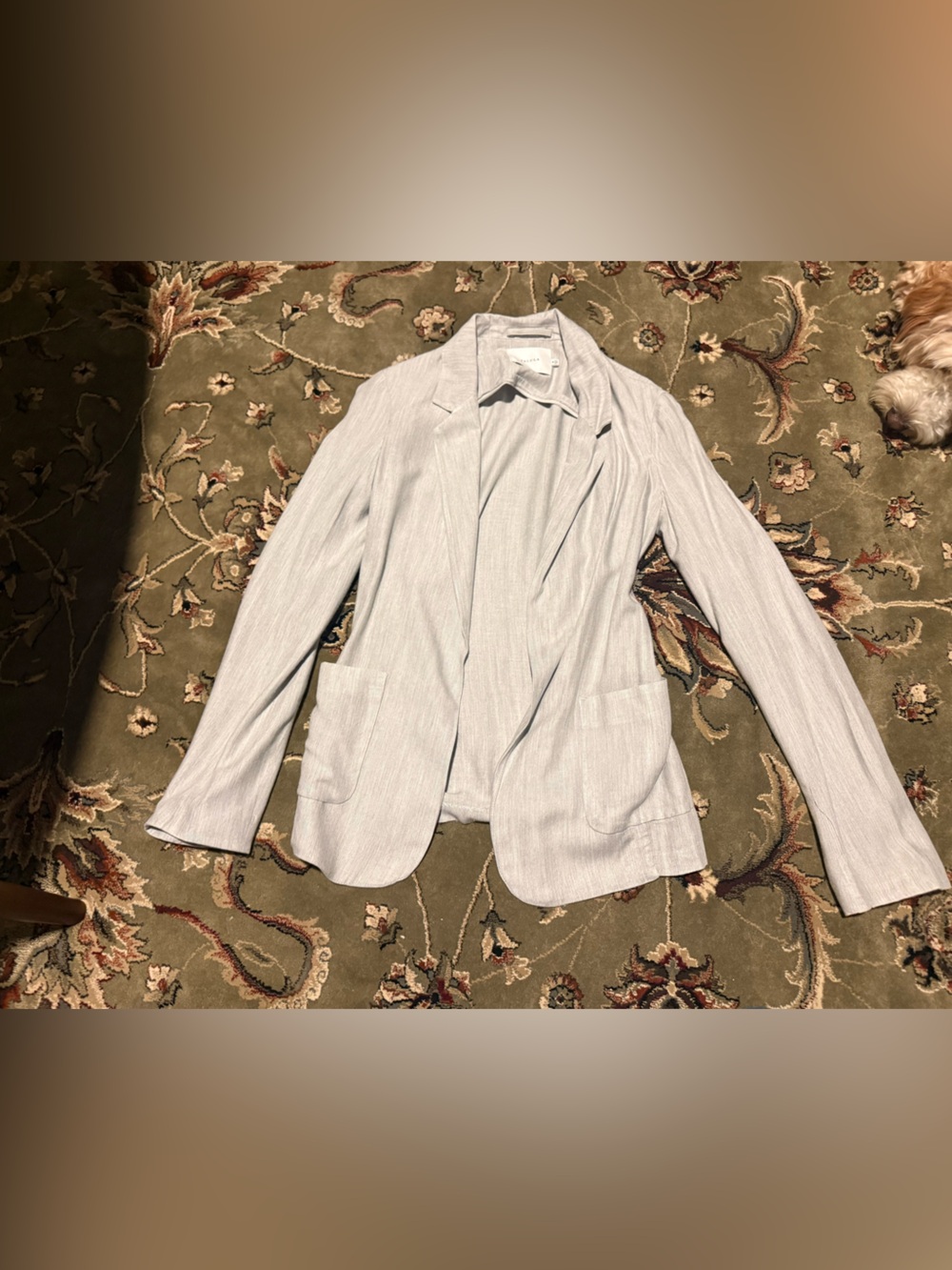 Talula Pale Gray Blazer Top